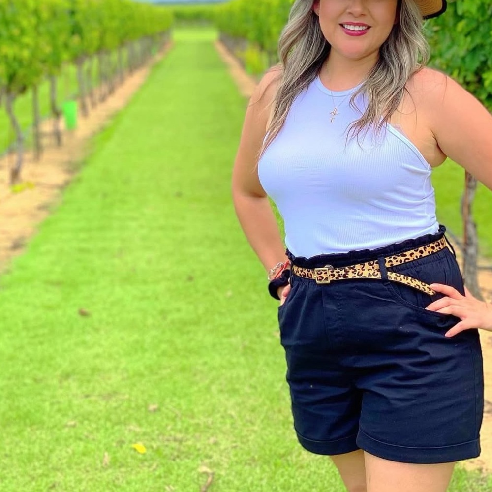 Black High Waist Women's Shorts